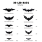 🦇 Spooky 3D Bat LEDs – 50% OFF! 👻 Flex-Wing Flight, Purple Glow ✨