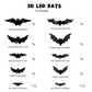 🦇 Spooky 3D Bat LEDs – 50% OFF! 👻 Flex-Wing Flight, Purple Glow ✨