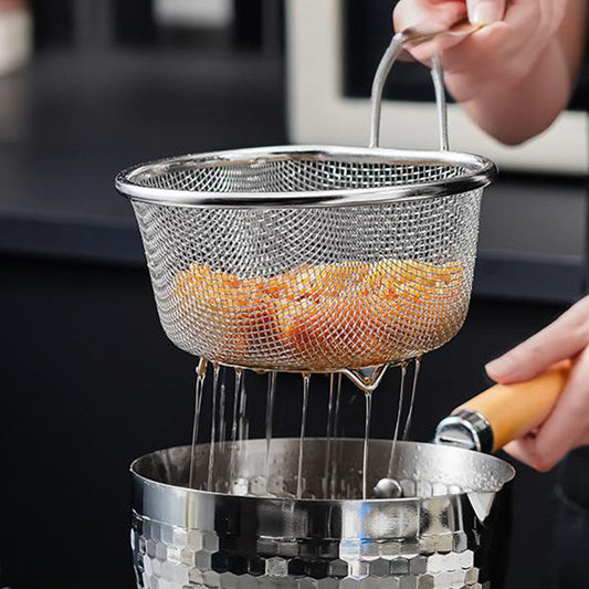🎉 2026 Sale — Over 36,000 Sold! 🍲 Handheld Steel Sieve – Fine & Coarse Mesh, Rust-Proof – Strain, Rinse, Sift with Ease! ✨