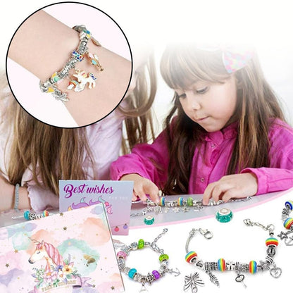 💫 60% OFF NOW! 🎁 Charm Bracelet Making Kit - Includes Beads & Tools, Creative Fun for Kids/Adults, Perfect Gift Idea 👧📦