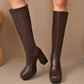 Women's Trendy PU Leather Knee-High Boots（50% OFF）