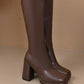 Women's Trendy PU Leather Knee-High Boots（50% OFF）