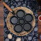 🍳 50% OFF NOW! 🔥 4-Cup Cast Iron Egg Frying Pan - Non-Stick & Even Heating, Perfect for Breakfast Sandwiches or Pancakes 🥪✨