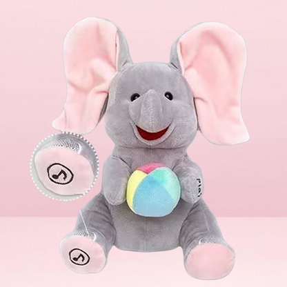 🎁 60% OFF! 🐘 Cute Hide & Seek Elephant Plush Doll - Interactive Play with Soft Material, Perfect Gift for Kids 🧸✨