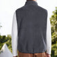💥 60% OFF ! 🧥 Men's Stand Collar Thickened Full Zip Vest – Warm & Stylish ❄️