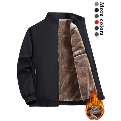 🧥 60% OFF! 💨 Men's Anti-Wrinkle Zippered Jacket - Waterproof and Windproof, Warm Comfort for Winter Outdoor Activities ❄️📦