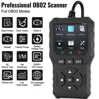🔧BUY 2 AND SAVE $5.99!✨Professional OBD2 diagnostic tool: accurate and fast analysis, compatible with most vehicles 🚗📱