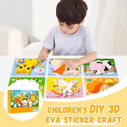 🎨 50% OFF NOW! ✨ Kids' DIY 3D EVA Sticker Craft - Develops Creativity & Fine Motor Skills, Safe & Reusable Fun for Ages 3+ 🧒📦