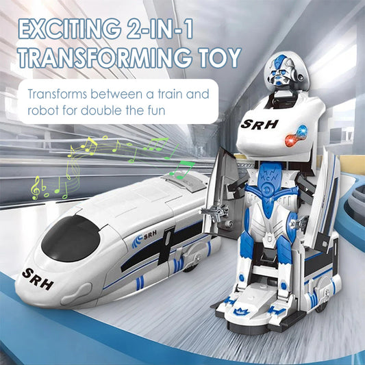🤖 60% OFF! 🏆 Rechargeable Transforming Train Robot Toy – Fun & Interactive Play ✨