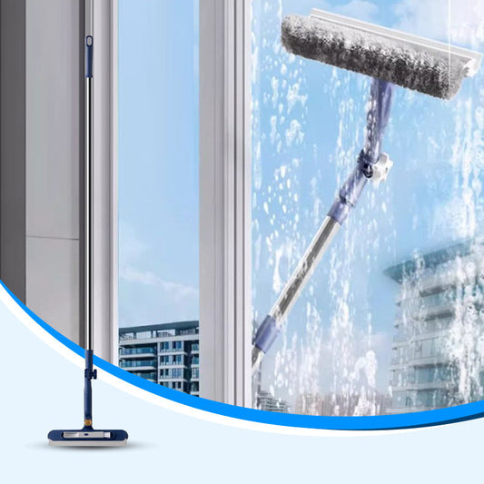 🪟 50% OFF NOW! ✨ High-Rise Window Squeegee - Telescopic Handle & Professional Blade for Streak-Free Cleaning on Any Surface 🏙️📦