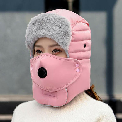🧢 60% OFF NOW! ✨ Thermal Hat with Detachable Breathing-Valve Mask - Windproof Fleece with Adjustable Strap for Extreme Cold Protection ❄️🔒