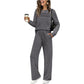 👗 60% OFF! ✨ Women's Crew Neck Top & Drawstring Pants Set – Stylish & Comfortable 🌟
