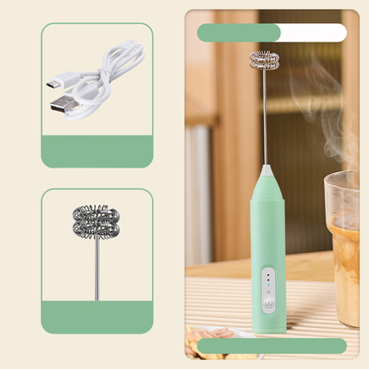 🥤 50% OFF NOW! ⚡ Electric Drink Foam Mixer – 3-Speed & USB Rechargeable ☕