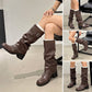 🎉 2026 Sale — Over 33,000 Sold! 👢 Women's Fashion Long Boots – Chunky Heel for Height & Balance, Stretch Fit Slims the Leg! ✨