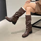 🎉 2026 Sale — Over 33,000 Sold! 👢 Women's Fashion Long Boots – Chunky Heel for Height & Balance, Stretch Fit Slims the Leg! ✨