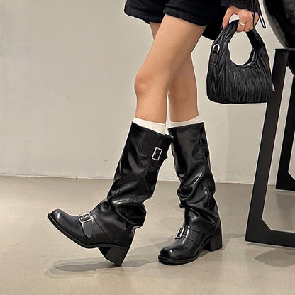 🎉 2026 Sale — Over 33,000 Sold! 👢 Women's Fashion Long Boots – Chunky Heel for Height & Balance, Stretch Fit Slims the Leg! ✨
