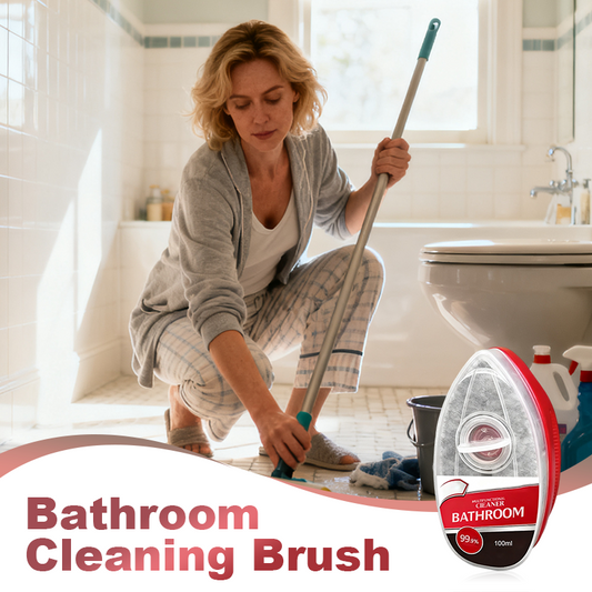 🚽 BUY 2 GET 1 FREE! ✨ Bathroom Cleaning Brush Set - Ergonomic Handle & Dense Bristles for Effortless Tile Grout Scrubbing 🧽✨