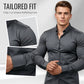 👔 60% OFF NOW! ✨ Men's Solid Color Lapel Long Sleeve Shirt - Classic Business Formal Wear with Comfortable Fit & Wrinkle-Resistant Fabric 💼🎯