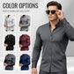 👔 60% OFF NOW! ✨ Men's Solid Color Lapel Long Sleeve Shirt - Classic Business Formal Wear with Comfortable Fit & Wrinkle-Resistant Fabric 💼🎯