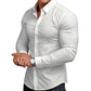 👔 60% OFF NOW! ✨ Men's Solid Color Lapel Long Sleeve Shirt - Classic Business Formal Wear with Comfortable Fit & Wrinkle-Resistant Fabric 💼🎯