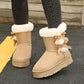 👢 68% OFF NOW! ✨ Women's Plush Bowtie Platform Snow Boots - Thermal Insulated & Waterproof Winter Boots with Anti-Slip Sole for Snowy Days ❄️🎀