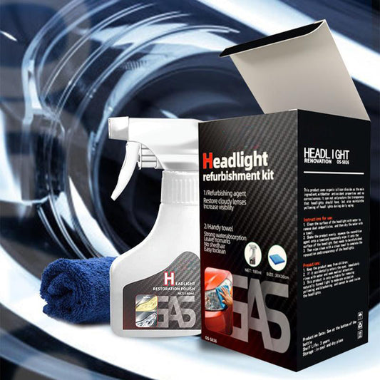 🚗 BUY 2 GET 3! ✨ Headlight Restoration Kit - Professional Polish & UV Sealant for Crystal Clear Visibility at Night 🌙🔧