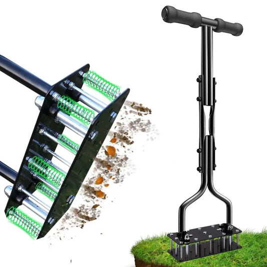 🌱 50% OFF NOW! 🛠️ Auto-Clean Spike Lawn Aerator – Lush Grass & Easy Soil Loosening ✨