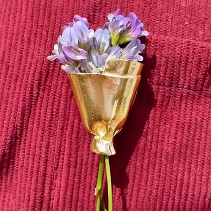 🌷 BUY 1 GET 1 FREE! ✨ Wearable Flower Brooch Pin - Alloy Material with Secure Clasp for Jackets, Hats & Bags 🌸💫