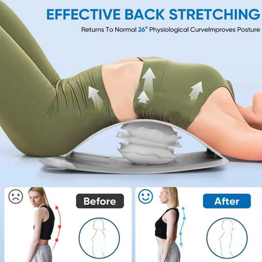 🛏️ 60% OFF NOW! ✨ Inflatable Lumbar Stretcher with Hand Pump - Portable Design for Back Pain Relief & Spinal Decompression 💆‍♂️💨