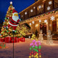 🎄50% OFF🔥Solar Christmas Santa Decor｜5 Styles, Weather‑Resistant LED Garden Pathway Lights 🎁