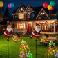 🎄50% OFF🔥Solar Christmas Santa Decor｜5 Styles, Weather‑Resistant LED Garden Pathway Lights 🎁