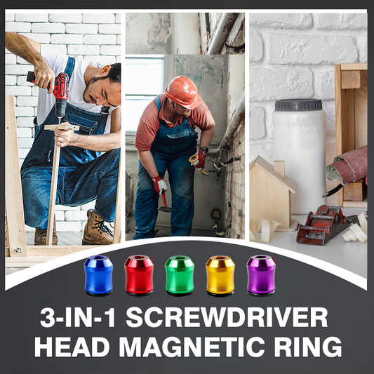 🛠️ BUY 1 GET 1 FREE! ⚡ 3-in-1 Magnetic Screwdriver Ring – Quick Bit Swap, Secure Hold & Portable 🧲