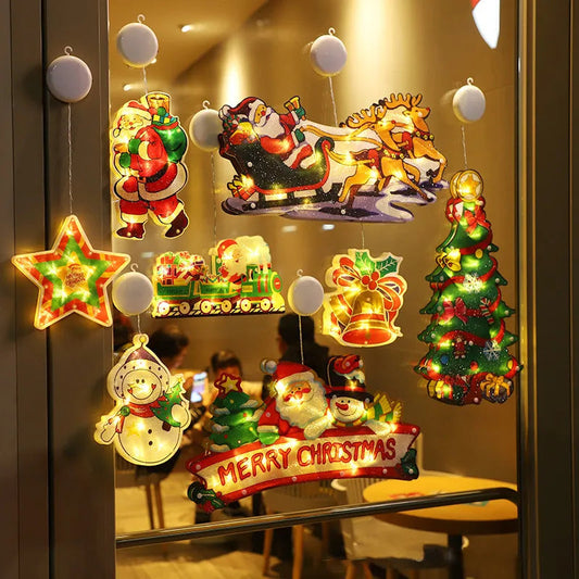 🎅 50% OFF NOW! 🎄 CHRISTMAS WINDOW LIGHTS - 8 Lighting Modes & Remote Control, IP44 Waterproof for Indoor/Outdoor Decor 🏠✨
