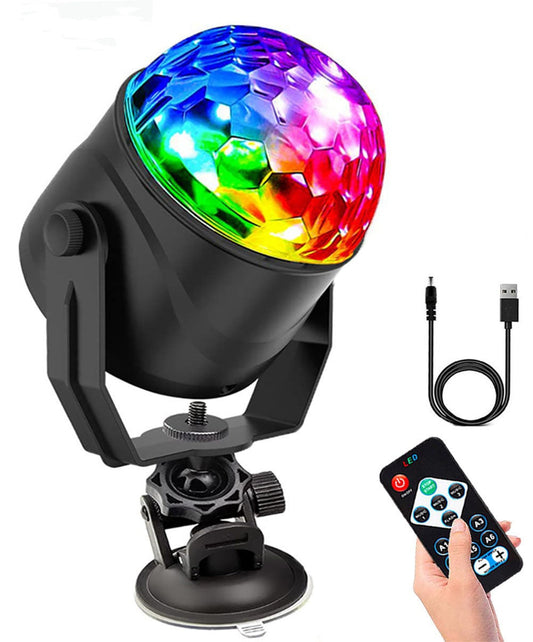 🌈 BUY 3 GET 4! ✨ COLORFUL DISCO BALL - 6 Light Modes & Auto Rotation, USB Powered with Remote, Perfect for Parties and Home Decor 🎉🪩