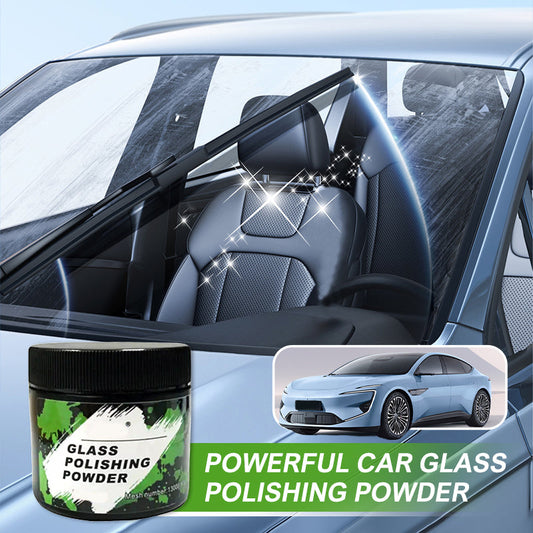 🚗 BUY 2 GET 3! 💎 CAR GLASS POLISHING POWDER - Removes Scratches and Haze Instantly, Works on All Glass Surfaces, Professional Results ✨🧽