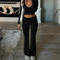 👚 60% OFF! 💫 WOMEN'S 2-PC CROP TOP SET - Flowy High-Low Hem & Wide-Leg Pants, Soft Breathable Fabric for Yoga and Casual Wear 🌸🧘‍♀️