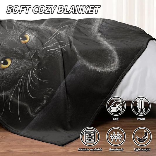 🐱 60% OFF NOW! 🔥 All-Season Cozy Blanket - Ultra-Soft & Reversible, Perfect for Sofa and Bed 🛏️✨