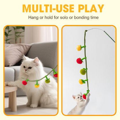 🐱 BUY 2 GET 1 FREE! 🎉 Interactive Catnip Toy – Fruit-Shaped, Dangling String & Exciting Aroma 📦