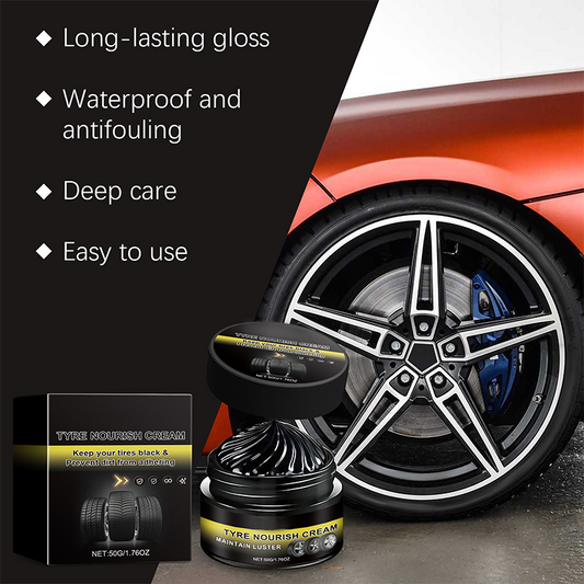 ✨ 50% OFF NOW! 🚗 Tire Wax – Restores Black Gloss, Blocks UV & Repels Dirt – Easy & Quick!
