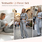 👚 50% OFF NOW!✨ Women's Casual 2-Piece Set – Slim Top & Straight-Leg Pants – Soft Stretch Fabric 🌿