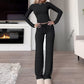 👚 50% OFF NOW!✨ Women's Casual 2-Piece Set – Slim Top & Straight-Leg Pants – Soft Stretch Fabric 🌿