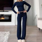 👚 50% OFF NOW!✨ Women's Casual 2-Piece Set – Slim Top & Straight-Leg Pants – Soft Stretch Fabric 🌿