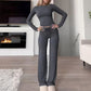 👚 50% OFF NOW!✨ Women's Casual 2-Piece Set – Slim Top & Straight-Leg Pants – Soft Stretch Fabric 🌿