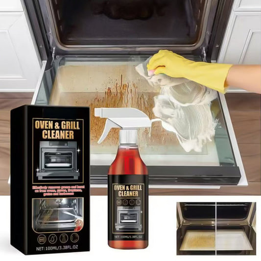 🧼 50% OFF NOW! 🔥 Oven & Grill Cleaning Spray – Powerful Degreaser, Odor Eliminator & Easy Spray 🧽