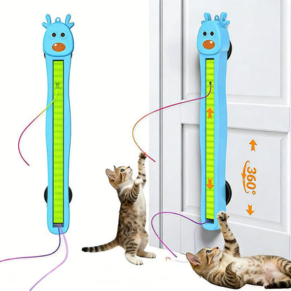 🐱 50% Off Now ✨ Mounted Automatic Cat Toy — 360° Flexible String & USB Rechargeable 💥