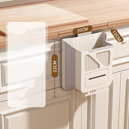 🎉 2026 Sale — Over 23,000 Sold! 🍃 Foldable Hanging Kitchen Waste Trash Can – Hang by the Sink, No Bending, Space-Saving Design! ✨