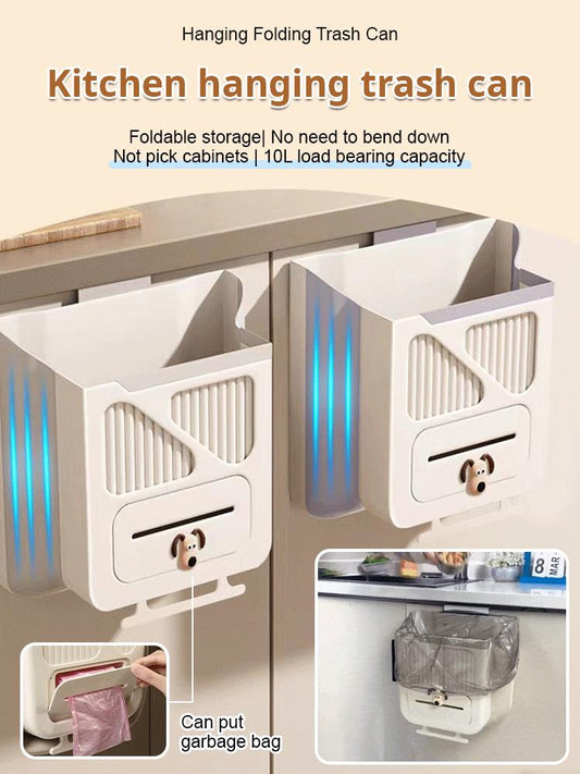🎉 2026 Sale — Over 23,000 Sold! 🍃 Foldable Hanging Kitchen Waste Trash Can – Hang by the Sink, No Bending, Space-Saving Design! ✨