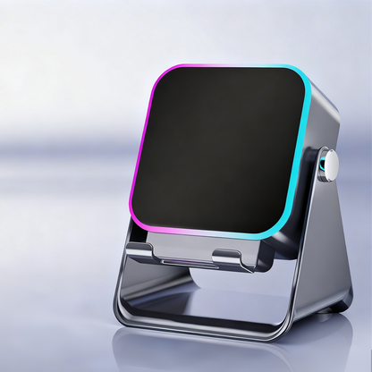 🔥 50% OFF NOW! 📱 5-in-1 Wireless Speaker Stand – Induction Audio & Phone Holder 🎵💡