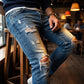 👖 50% OFF NOW! 🔥Men’s Stylish Distressed Skinny Jeans – Edgy Ripped Design & Slim Tapered Fit ✨