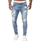 👖 50% OFF NOW! 🔥Men’s Stylish Distressed Skinny Jeans – Edgy Ripped Design & Slim Tapered Fit ✨